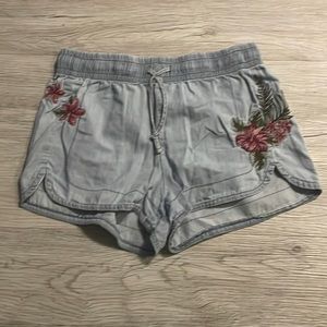 Express blue shorts with pink flowers - express small